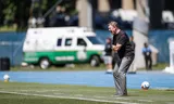National coach Ronald Koeman during the friendly match against Uzbekistan in New York on Monday. 