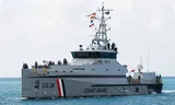Een schip van de kustwacht van Trinidad &amp; Tobago dat werd gebouwd door scheepsbouwer Damen uit Gorinchem.