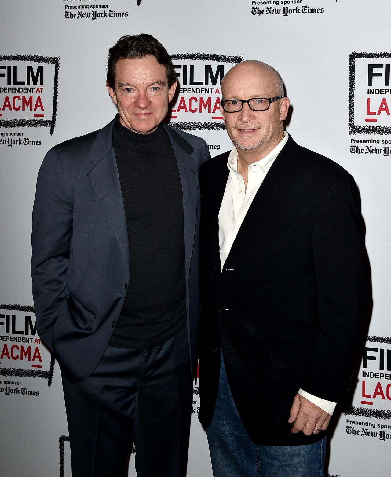 Lawrence Wright en Alex Gibney arriveren bij een screening van de film in Los Angeles