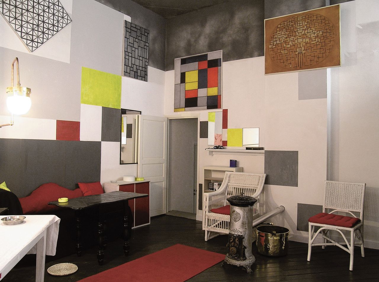 Het atelier van Mondriaan in Parijs