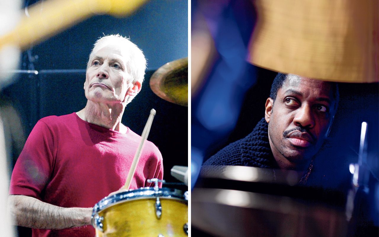 De vorige week overleden Stones-drummer Charlie Watts in 2002 en zijn Amerikaanse vervanger Steve Jordan in 2010