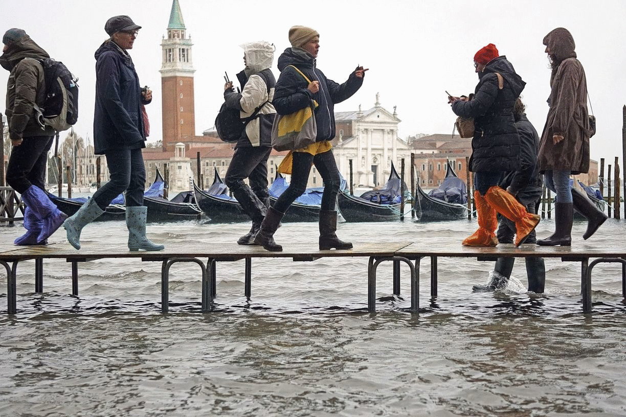 Venetië stevent af op nieuw hoogwaterrecord 