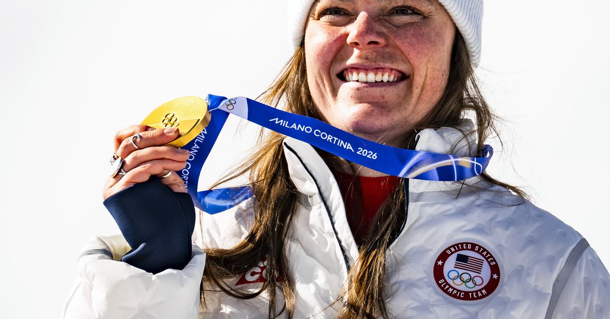 Gouden medaille Breezy Johnson nu al stuk