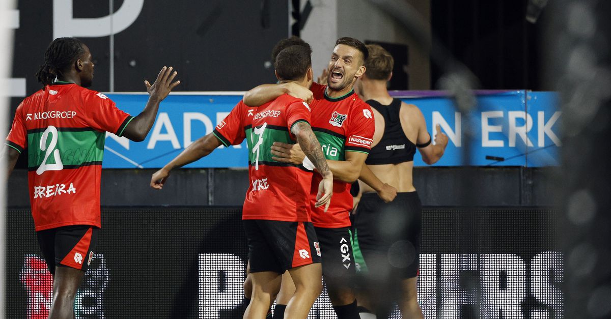 Met Tadic als extra leider gloort Champions League na intense wedstrijd in Nijmegen: 2-1 tegen Olympiakos