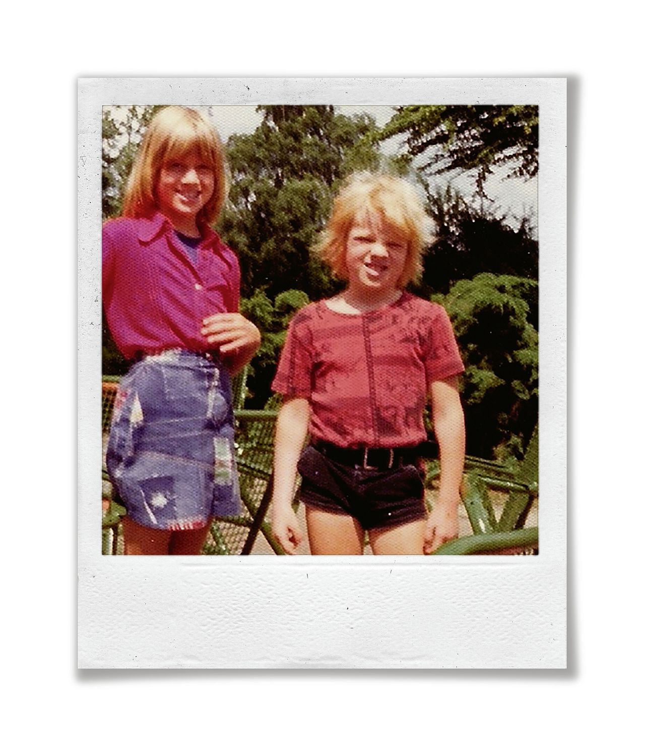 Marion en Joost in Dierenpark Rhenen, 1975