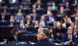 Viktor Orbán podczas swojej wizyty w Strasburgu w tym tygodniu.