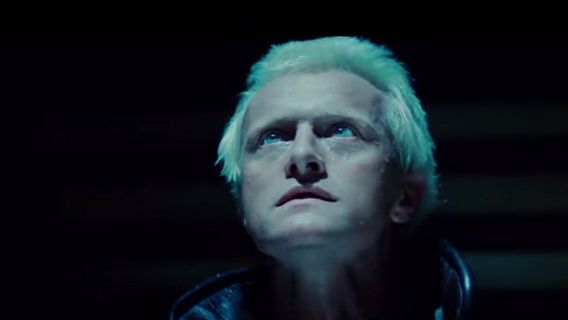 Rutger Hauer in Blade Runner (1982, Ridley Scott) als Roy Batty, één van de ontsnapte androïden.