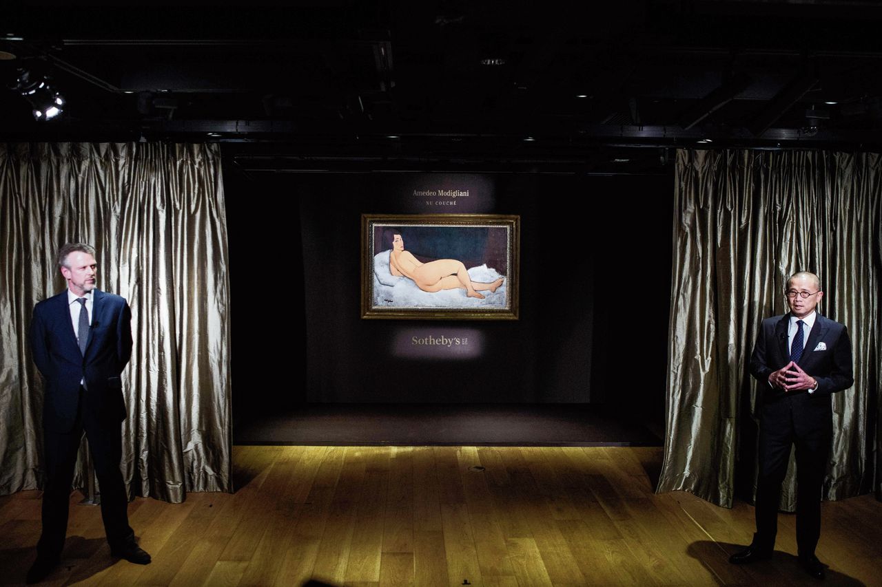 Sotheby’s veilt op 14 mei as. in New York een naakt uit 1917 van Modigliani. Nooit kreeg een doek zo’n hoge richtprijs van het veilinghuis: minstens 150 miljoen dollar. De huidige eigenaar kocht het in 2003 op een veiling voor 26,9 miljoen dollar.