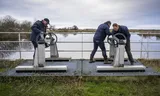 A polder at the narrow ee, near Drachten, is flooded on January 4. The Friesland Water Board uses water reception areas to prevent flooding. Photo Jilmer Postma/ANP 