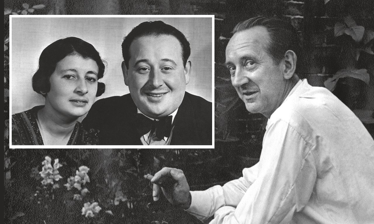 Het echtpaar Selma en Géza Weisz (links) en hun onderduikgever Fritz Rimathé.