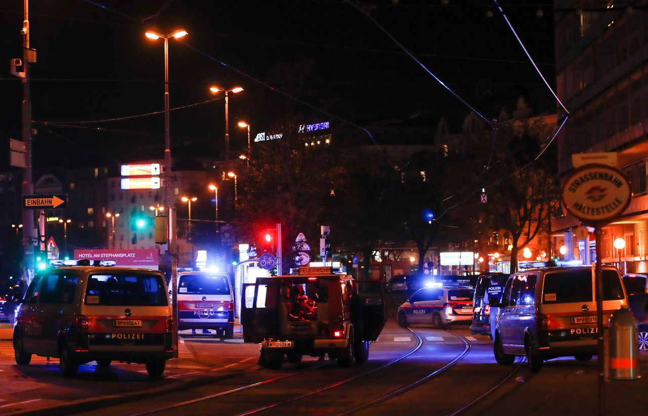 Politie-inzet in het centrum van de Oostenrijkse hoofdstad.