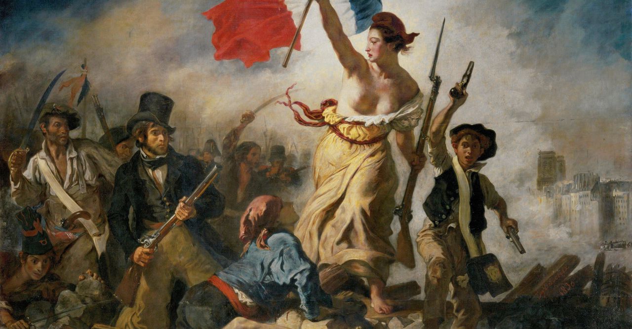De Vrijheid leidt het volk (1830) van Eugene Delacroix.