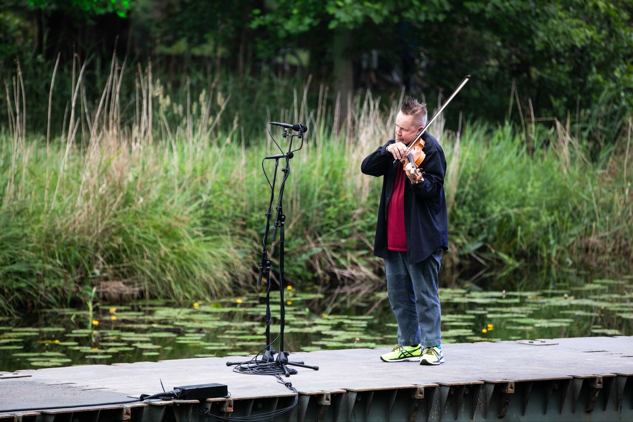 Violist Nigel Kennedy op Oranjewoud Festival.