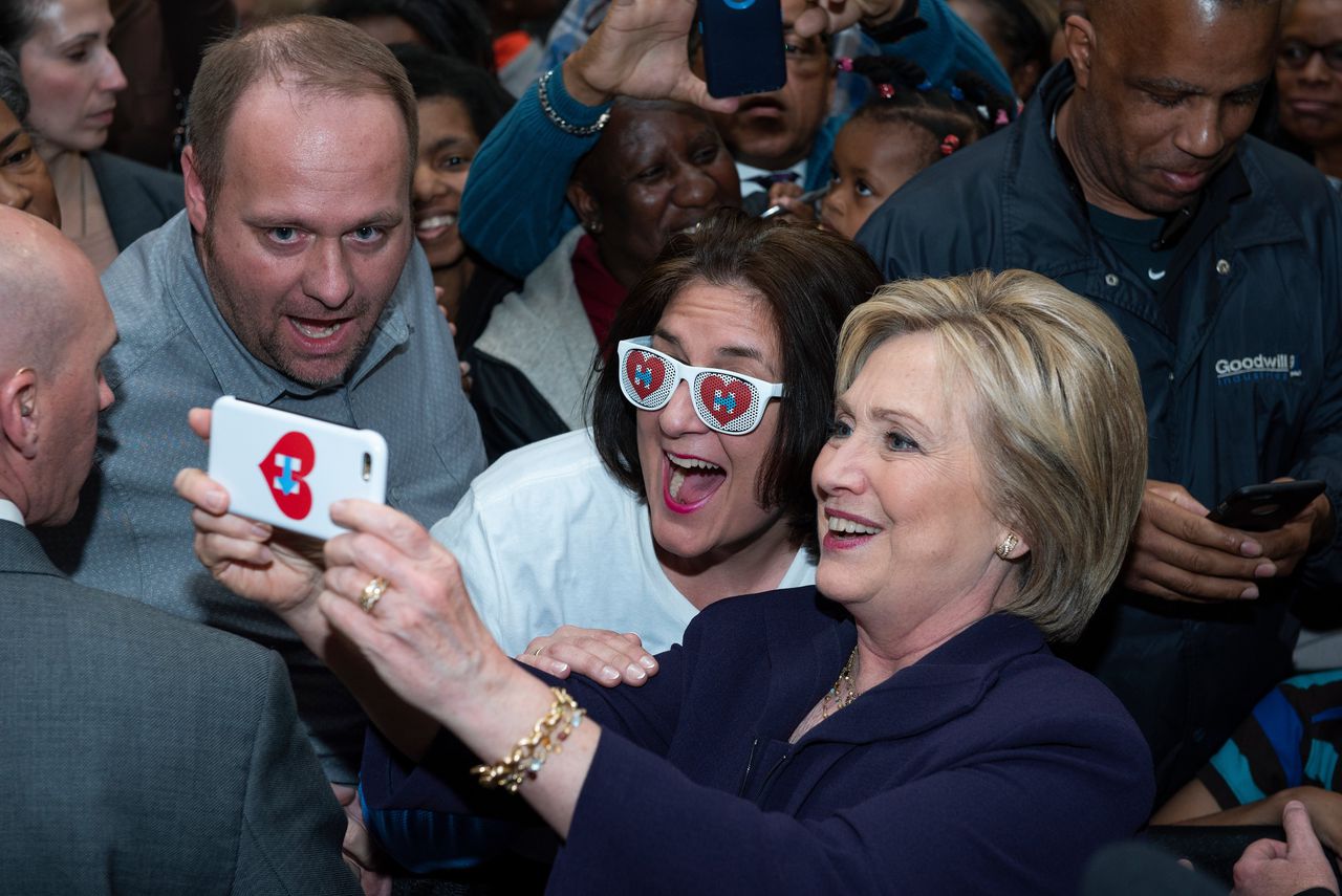 Hillary Clinton tijdens haar presidentscampagne in 2016.