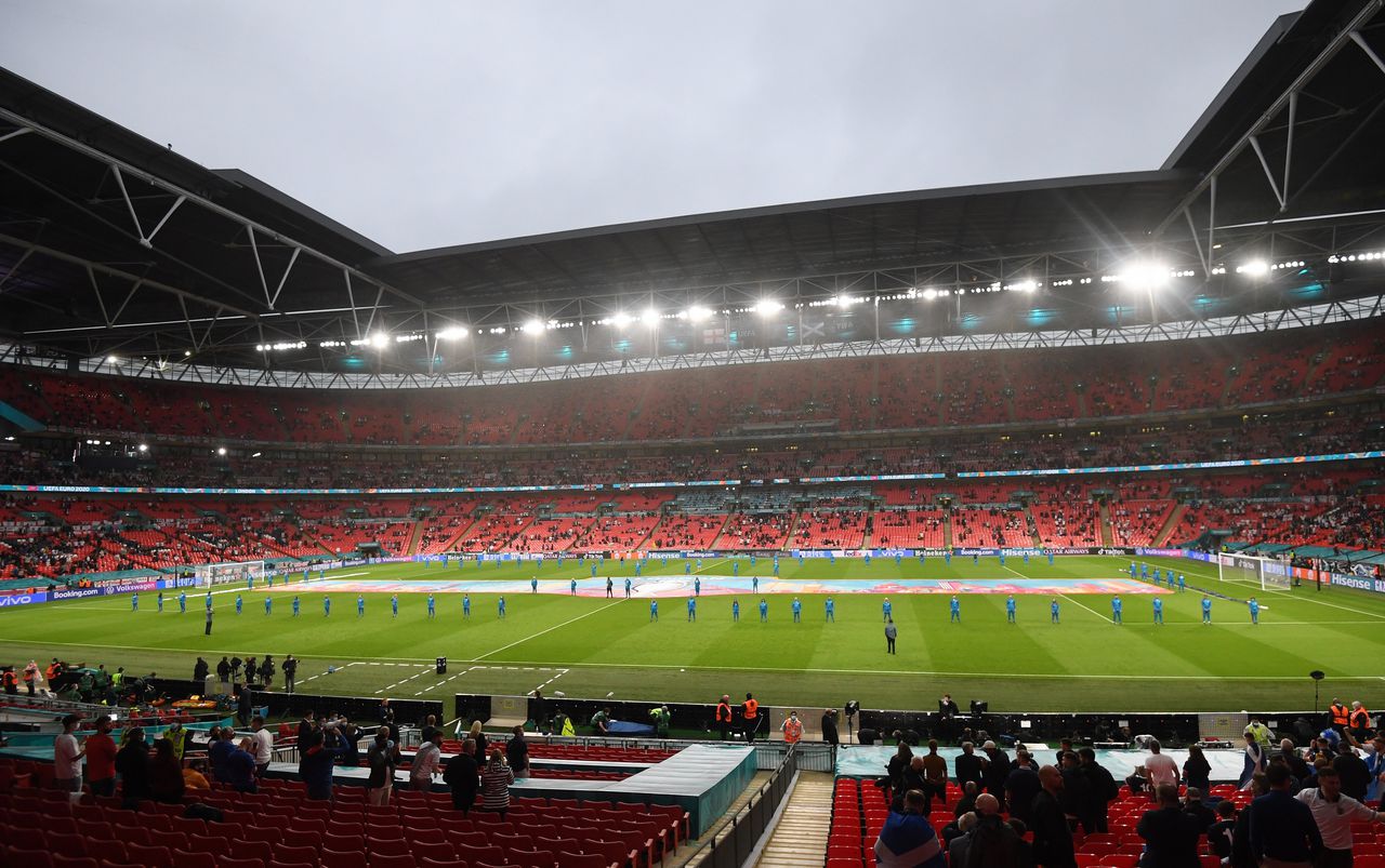 De clash tussen Engeland en Schotland (0-0) werd vrijdag gespeeld op Wembley voor de ogen van 22.500 toeschouwers.