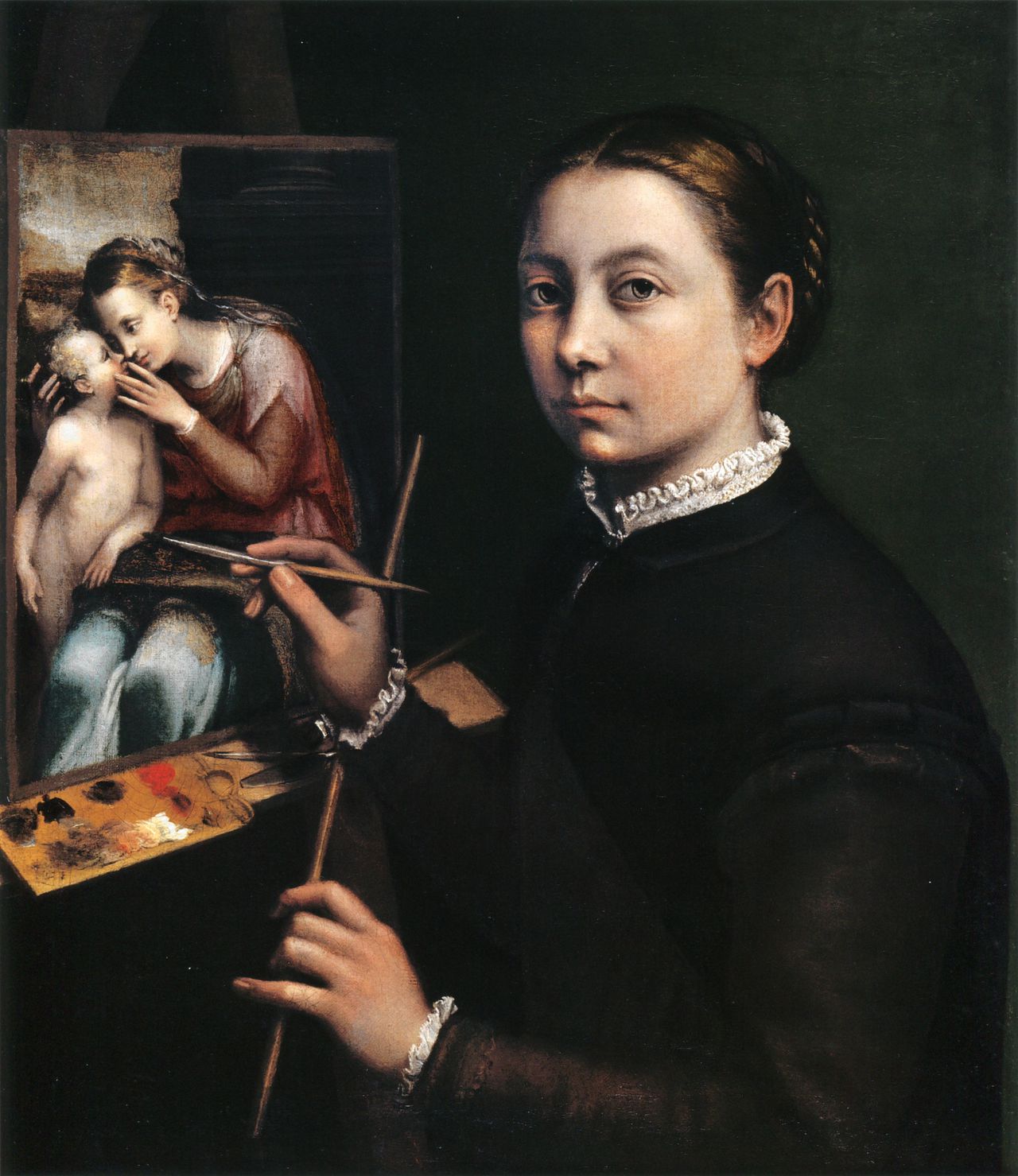 Zelfportret, Sofonisba Anguissola 1556 Collection Lancut Castle