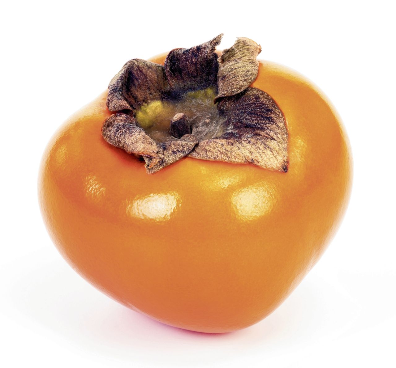 Persimmon on white background.