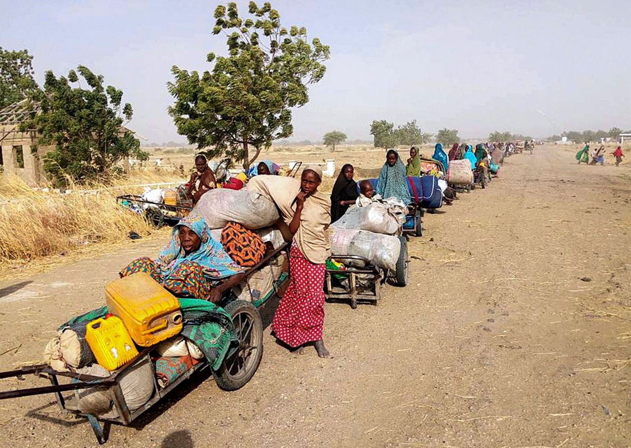 Nigerianen op de vlucht voor geweld door Boko Haram (beeld uit archief)