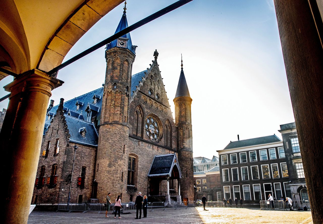 Het Binnenhof op Prinsjesdag 2020.