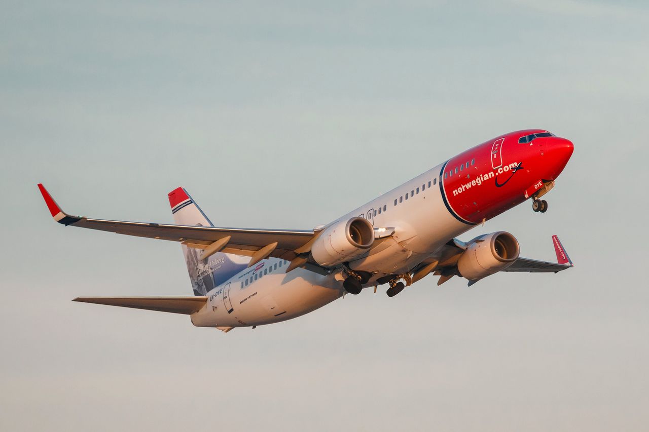 Een Boeing van Norwegian.
