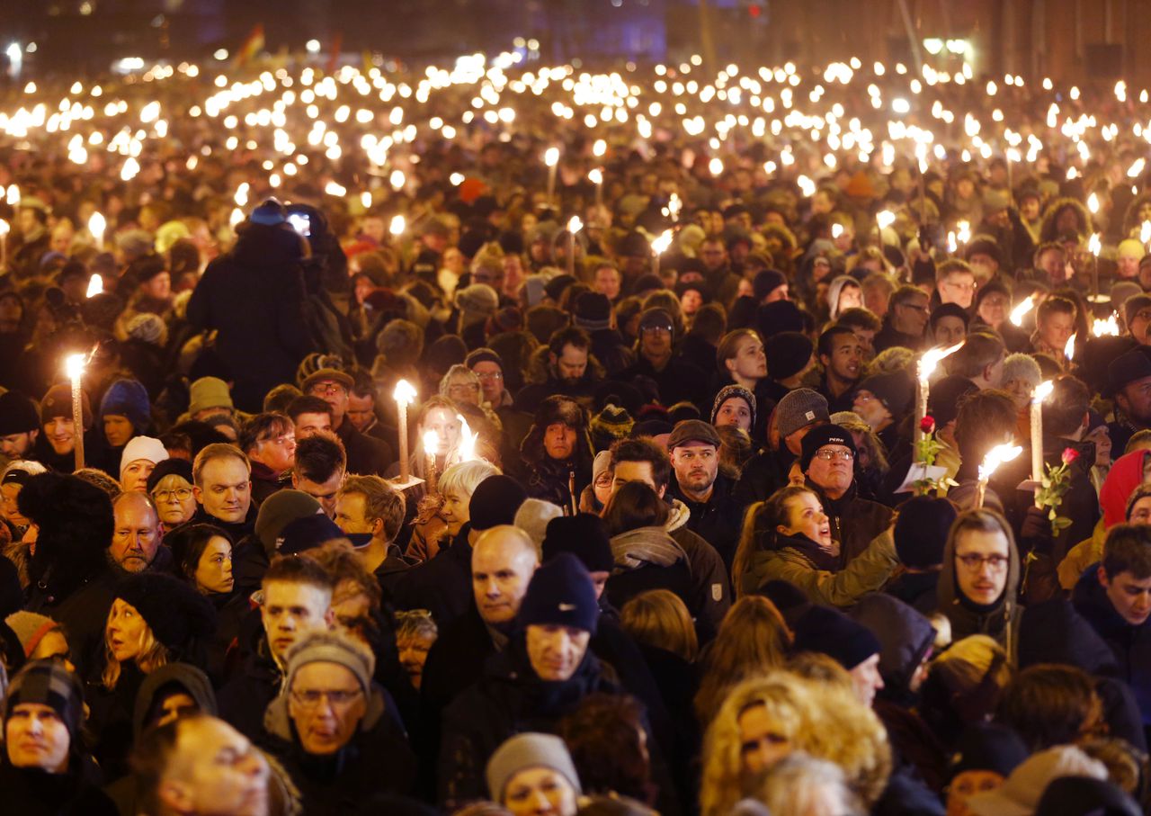 Duizenden mensen demonstreren in Kopenhagen.
