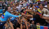 Opposition leader Maria Corina Machado, who was herself excluded from the election, is campaigning for Edmundo González.