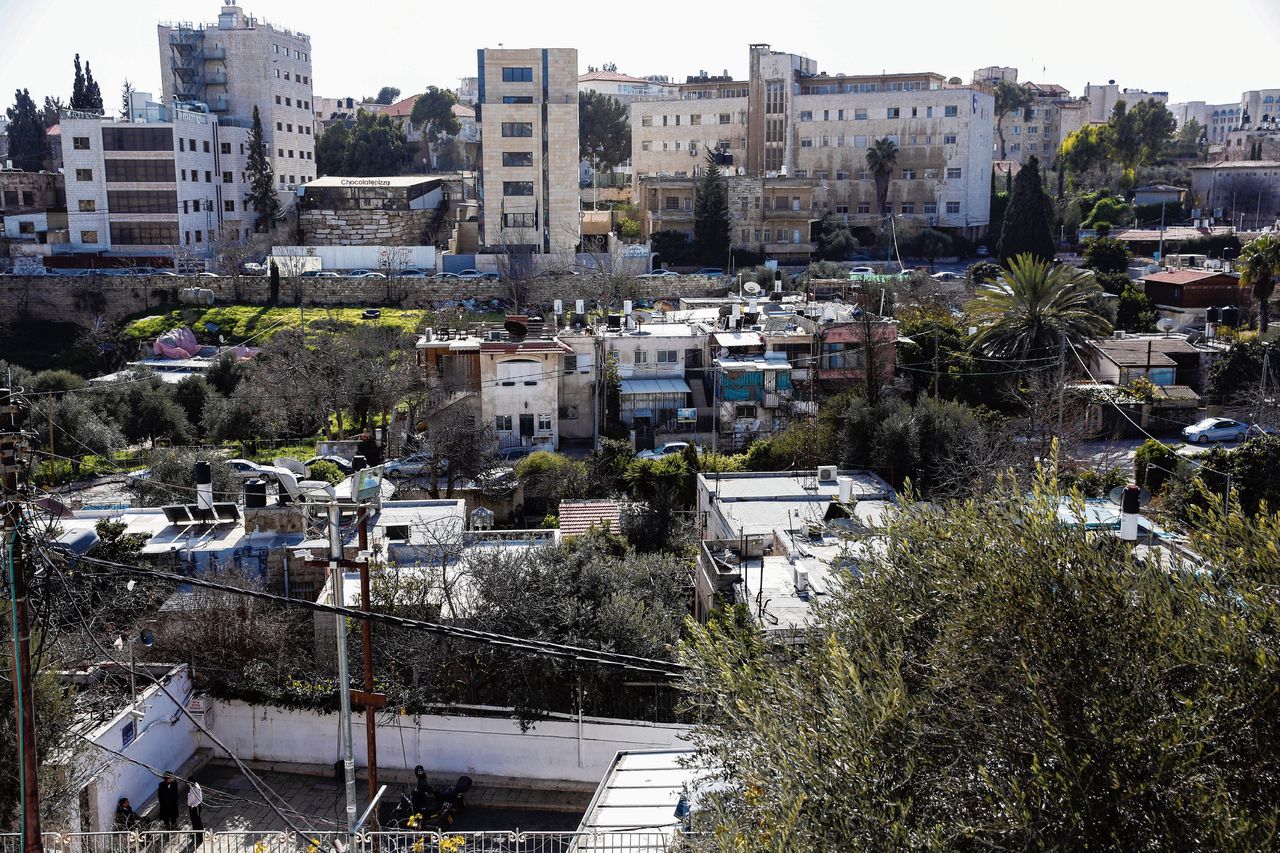 De wijk Sheikh Jarrah in Oost-Jeruzalem