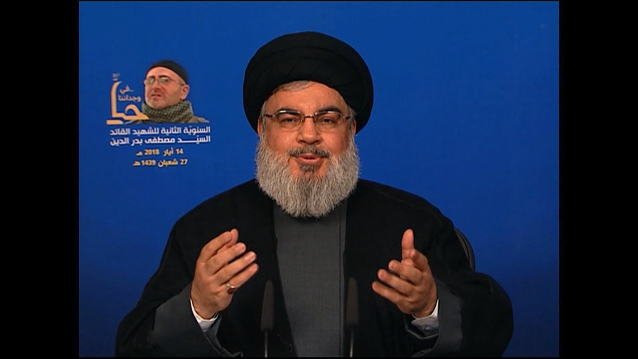 Hezbollah-leider Hassan Nasrallah.