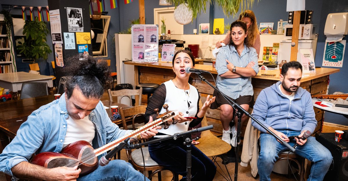 In asylum-center jam sessions, talent shines through