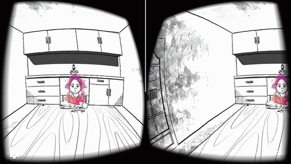 Beeld uit ‘De verwarde man’, een VR-animatie van Onur Yilmaz.