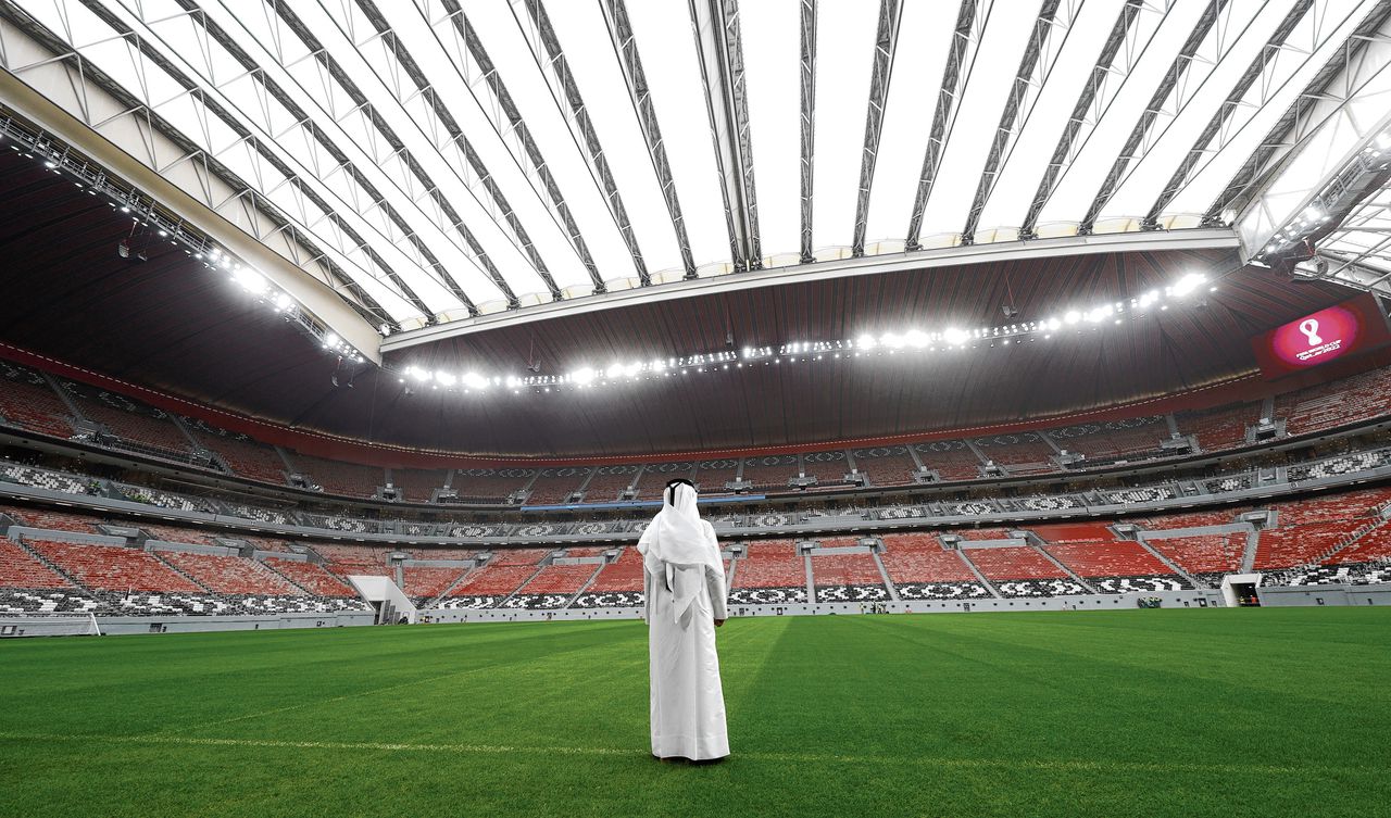 Het Al Bayt-stadion in Al Khor, een van de speellocaties voor het WK voetbal 2022 in Qatar.
