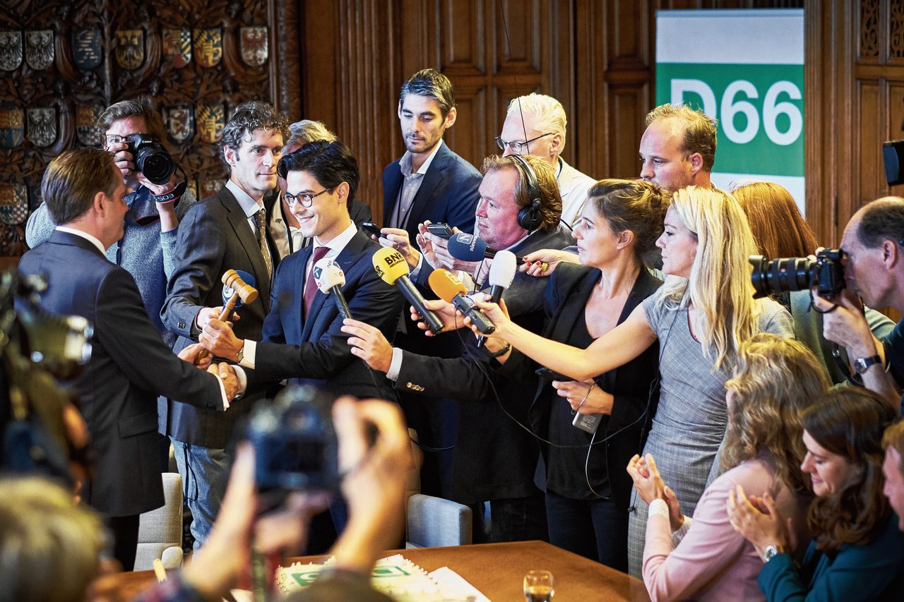 Rob Jetten, de nieuwe fractievoorzitter van D66, krijgt dinsdag de voorzittershamer van Alexander Pechtold.