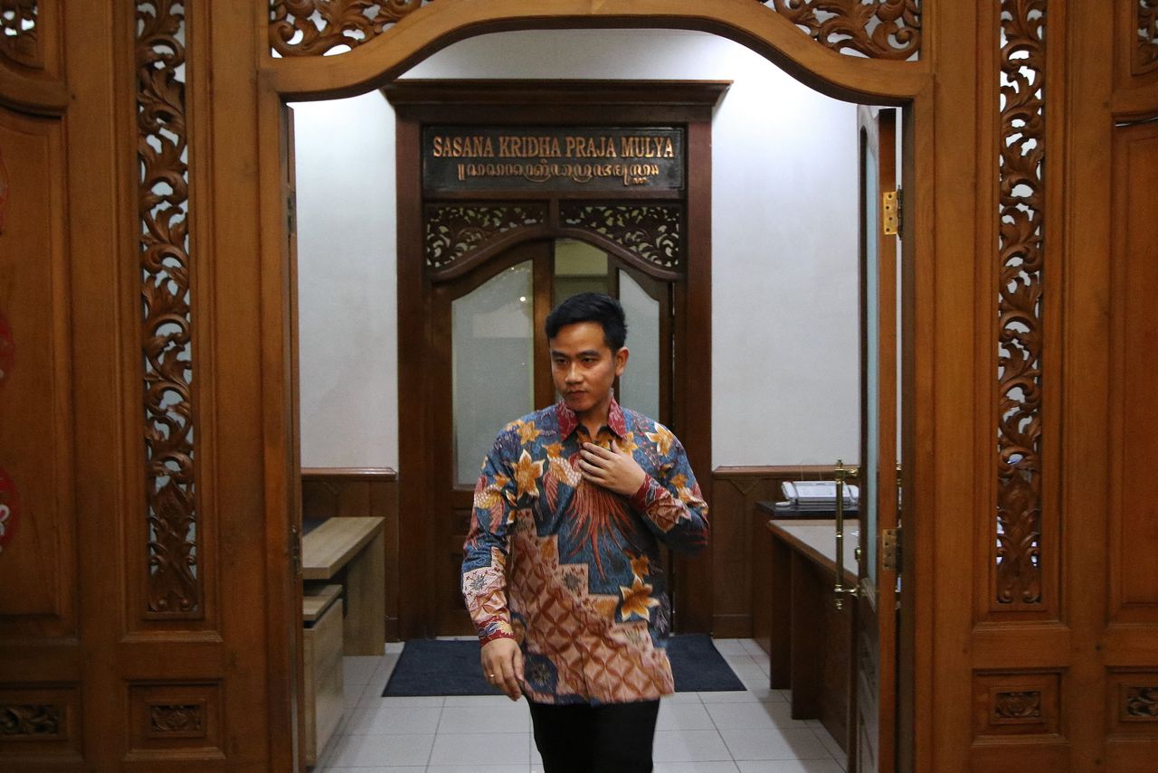 Zoon van Indonesische president gaat voor het vicepresidentschap 
