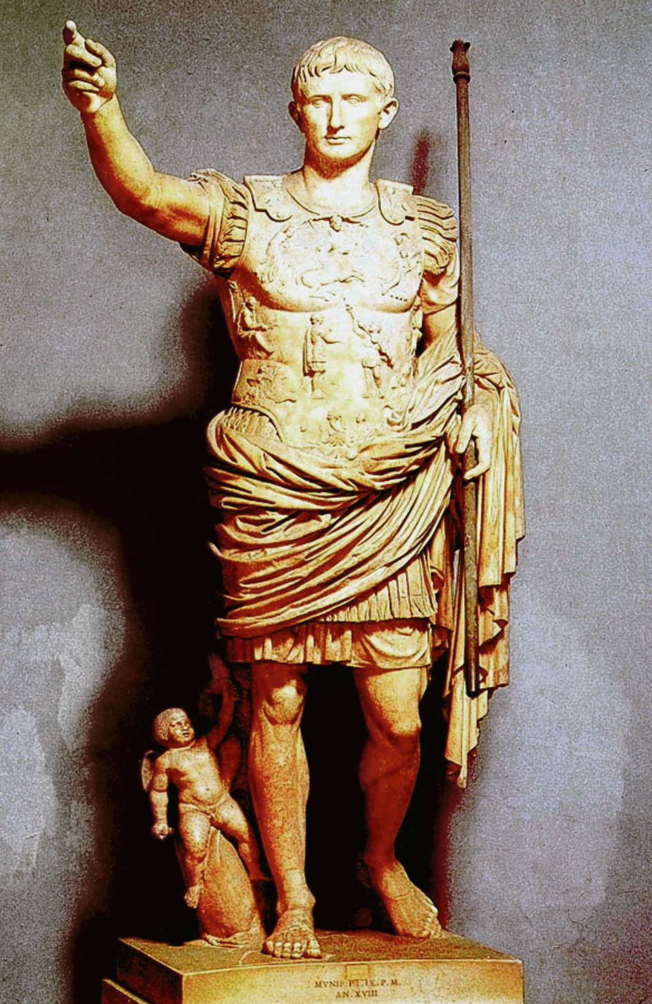 Augustus van Primaporta, beeld gevonden in de Villa Livia in Prima Porta, bij Rome.