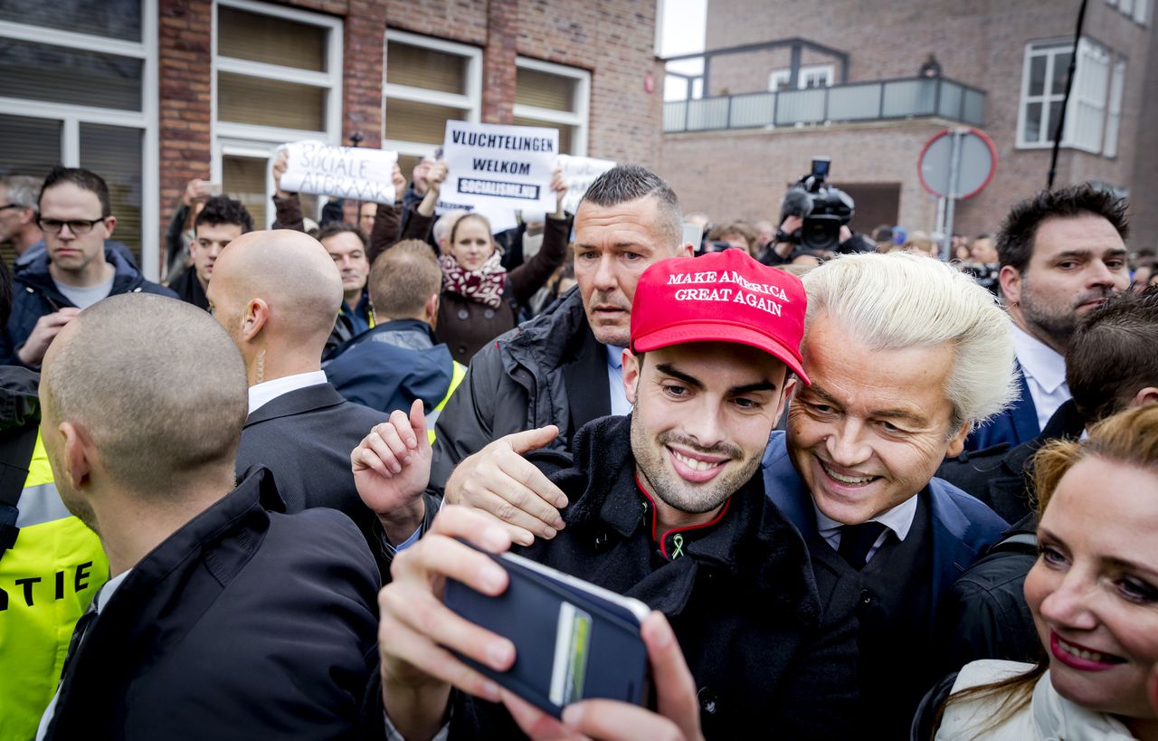 Wilders was dit weekend in het centrum van Spijkenisse, waar hij zijn campagne aftrapte.
