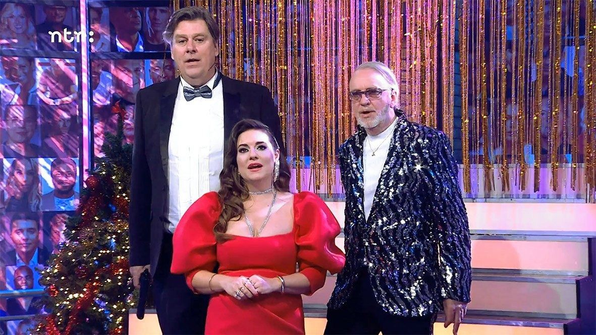 Diederik Ebbinge, Eva Crutzen en Ton Kas in Promenade Gala.