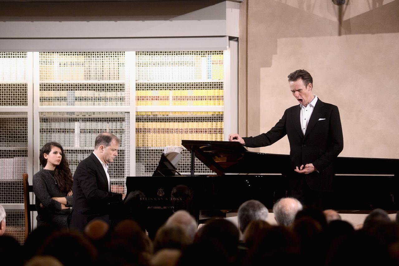 Tenor Ian Bostridge en pianist Julius Drake (l.) tijdens een eerder Schubert-liedrecital.