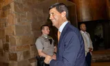 Voorzitter van de Federal Reserve Kevin Warsh tijdens een diner in Jackson Hole. 