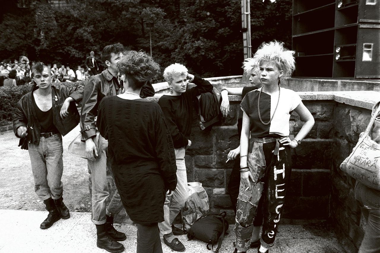 Punkers in Oost-Berlijn, 1988