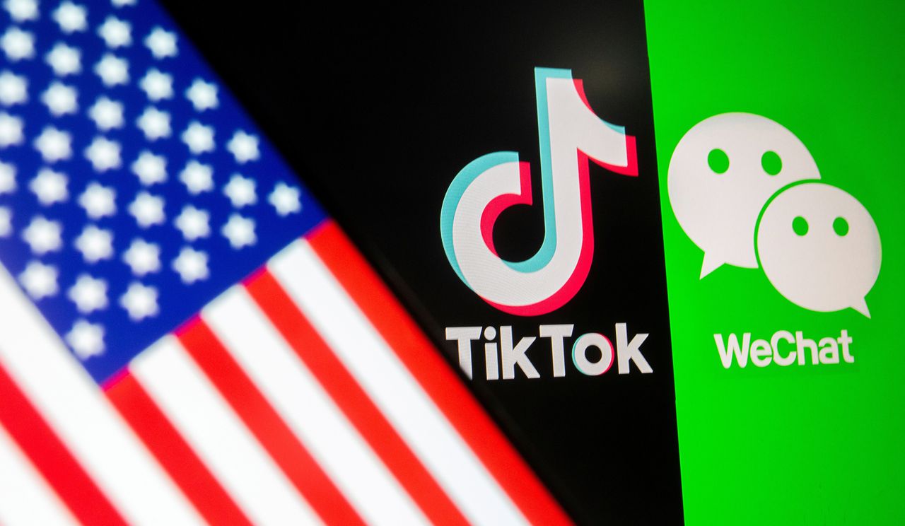 TikTok en WeChat worden vooralsnog niet verboden in de VS.
