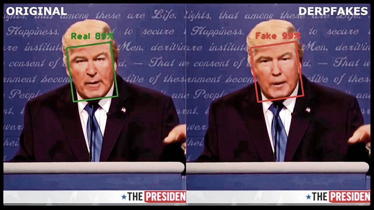 Software van Deeptrace ontmaskerde een satire op Youtube van president Trump en acteur Alec Baldwin.
