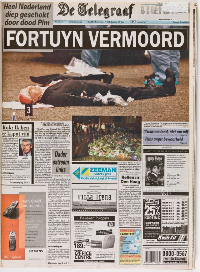 Zo brachten de kranten de moord op Pim Fortuyn - NRC