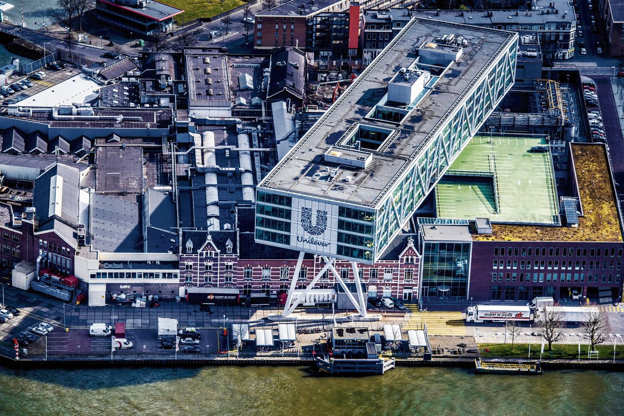 Het Nederlandse hoofdkantoor van Unilever aan de Nassaukade in Rotterdam.