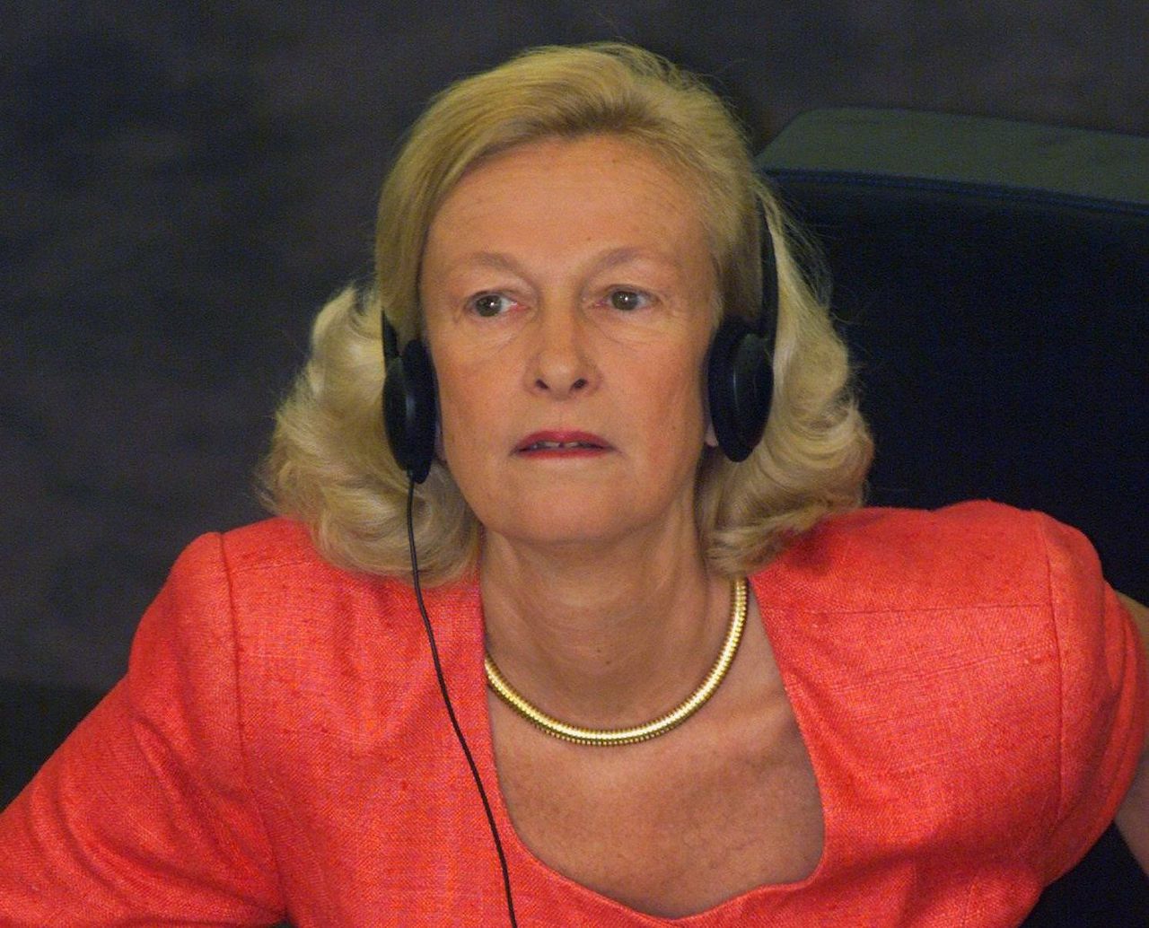 De Franse politica Nicole Fontaine werd in 1999, toen deze foto werd genomen, verkozen tot voorzitter van het Europees Parlement.
