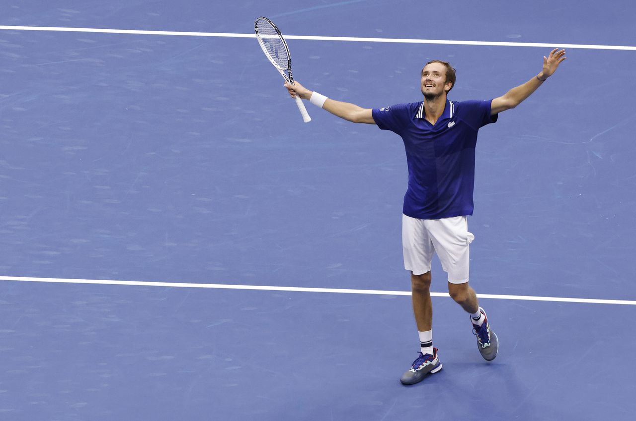 Daniil Medvedev na zijn winst op de US Open.