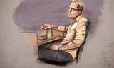  A court sketch shows Marius Borg Hoiby during the second day of the trial against him,  which takes place at the Oslo District Court in Oslo, Norway February 4, 2026. NTB/Ane Hem Rechtbanktekening van Marius Borg Høiby op de tweede dag van het proces.
