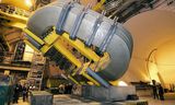 Magneet voor de LHCb-detector in CERN bij Genève, ten tijde van de installatie. 