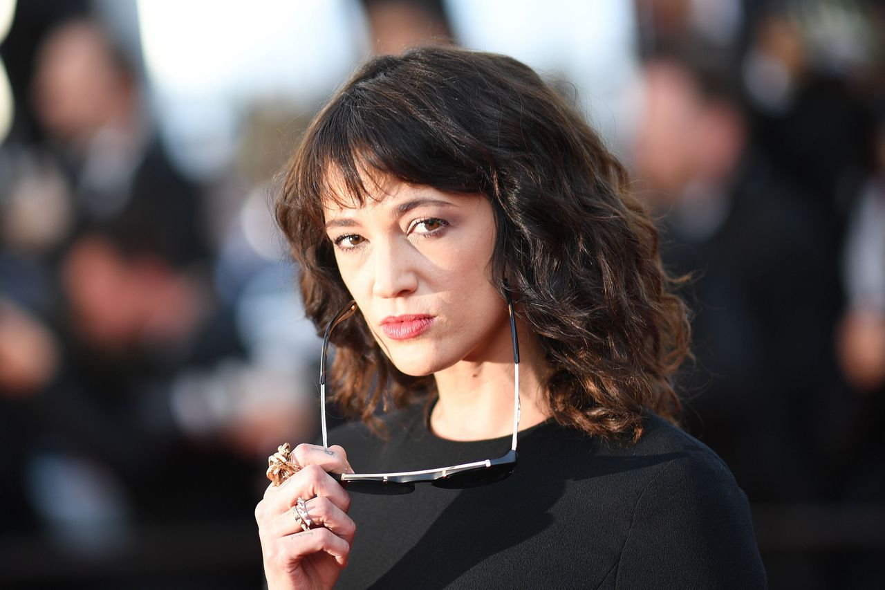 Asia Argento tijdens het filmfestival in Cannes dit jaar.