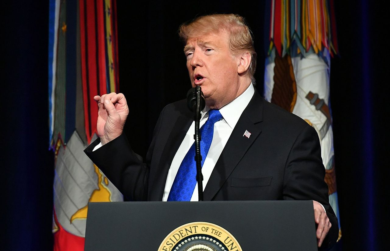Trump presenteerde de strategie donderdag op het Pentagon