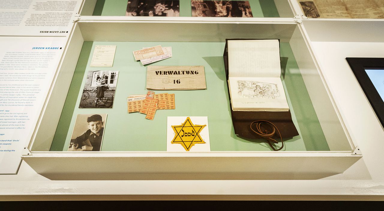 Een tentoonstelling in het Nationaal Holocaust Museum. Hoe het geld verdeeld gaat worden is nog niet bekend.